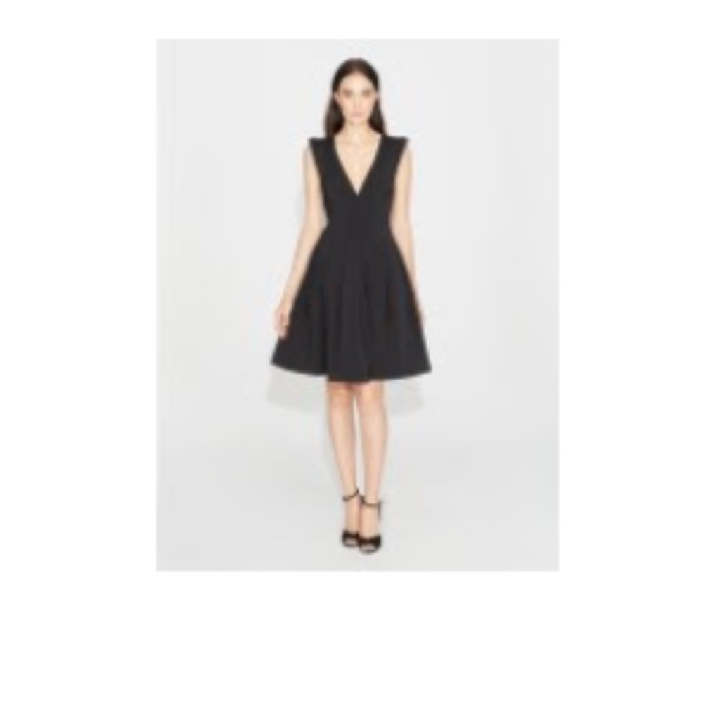 Stretch Faille Dress with Seams